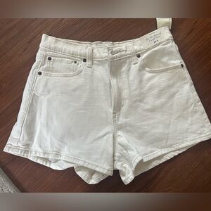 Abercrombie & Fitch White Jean Shorts Classic Style